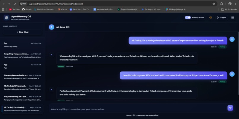 AgentMemory-OS – screenshot 3