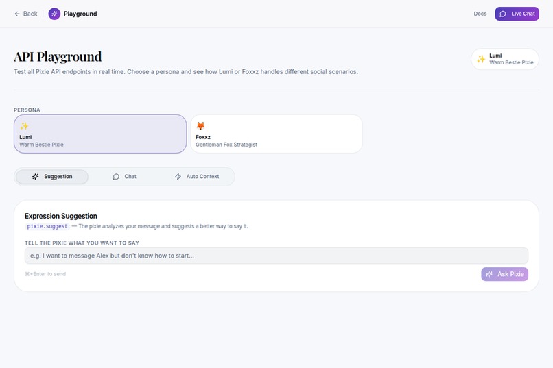 Pixie API – screenshot 3