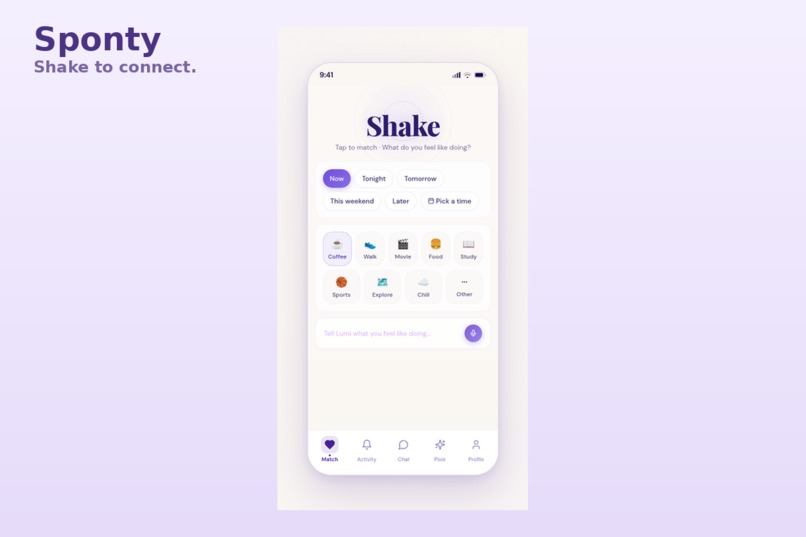 Final UI design for app – screenshot 1