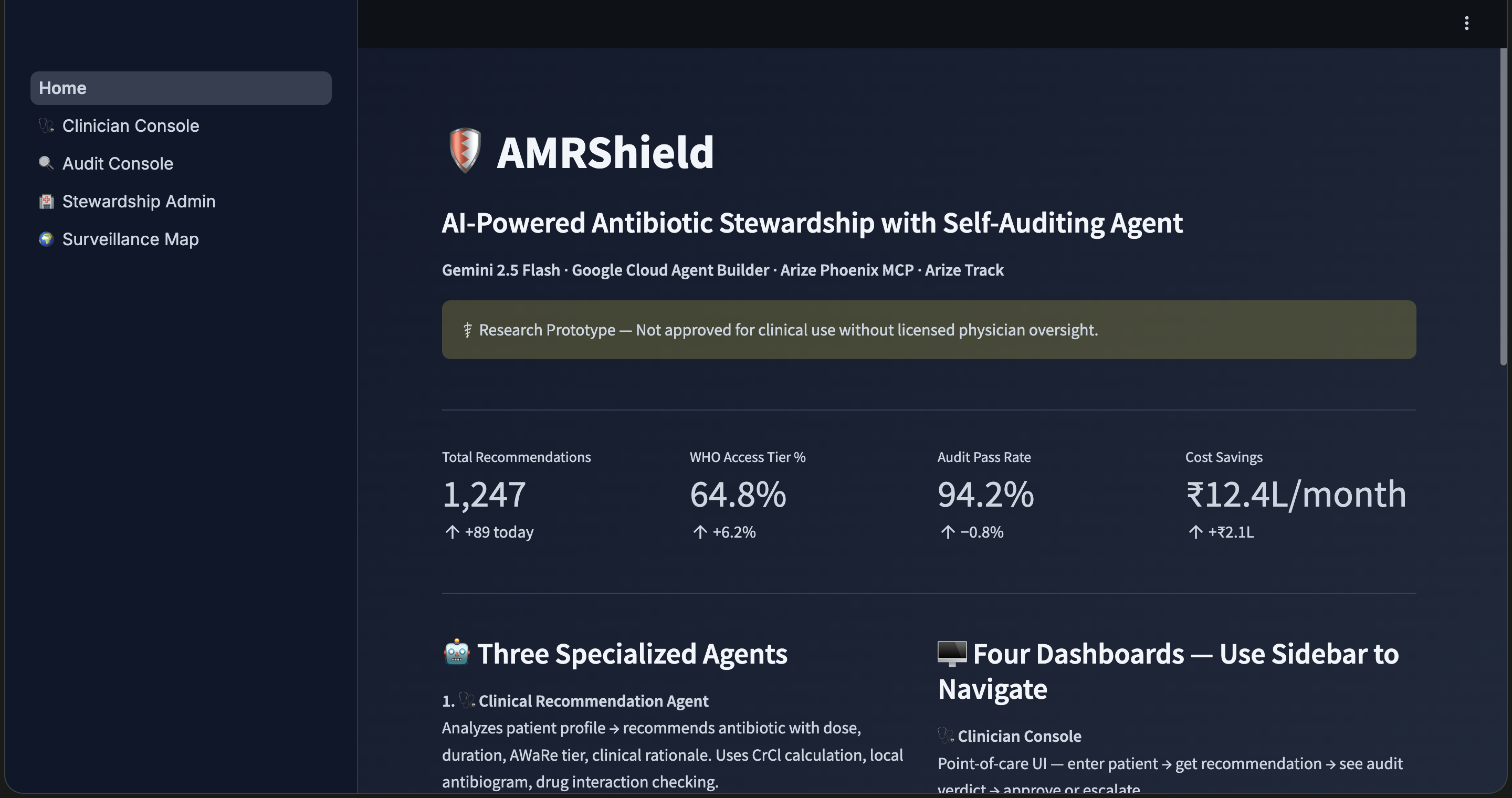 AMRShield — AI Antibiotic Stewardship Self-Auditing Agent | Devpost