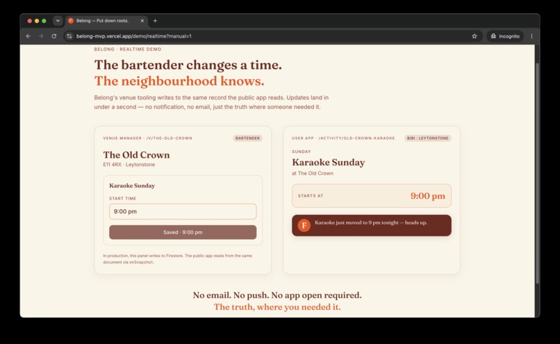 Belong – screenshot 4