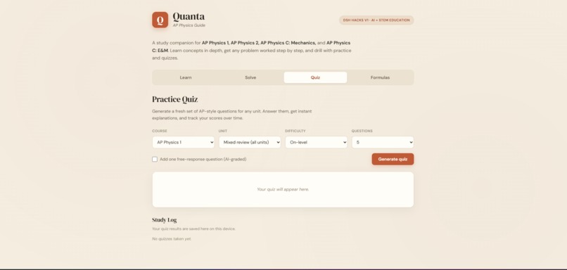 Quanta (AP Physics tutor) – screenshot 1