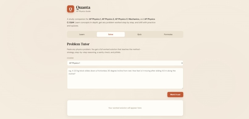 Quanta (AP Physics tutor) – screenshot 3