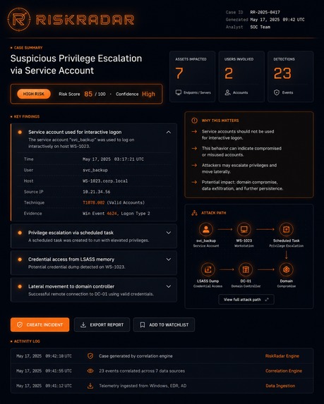 RiskRadar – screenshot 4