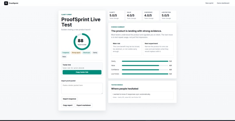 ProofSprint – screenshot 1
