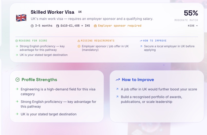 VisaPath AI – screenshot 4