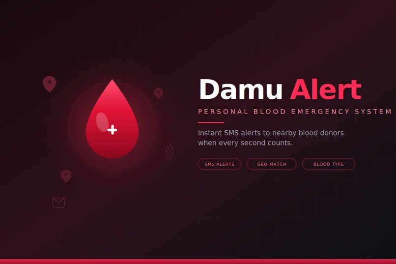 DamuAlert - Personal Blood Emergency System – screenshot 1