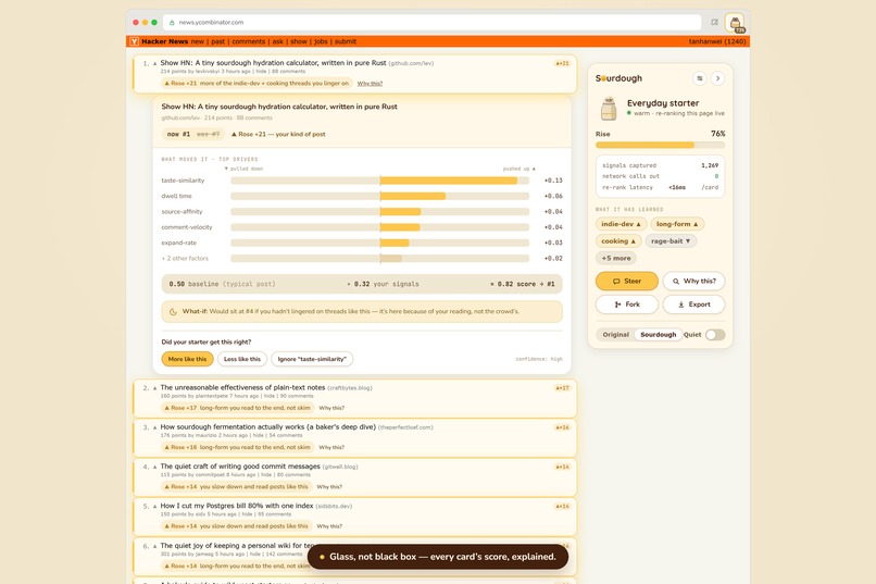 Sourdough : own your algorithm – screenshot 5