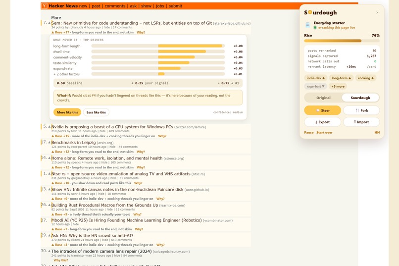 Sourdough : own your algorithm – screenshot 8
