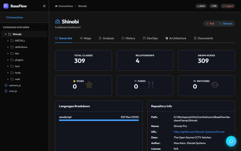BaseFlow - AI-Powered Codebase Architect & DevOps – screenshot 1