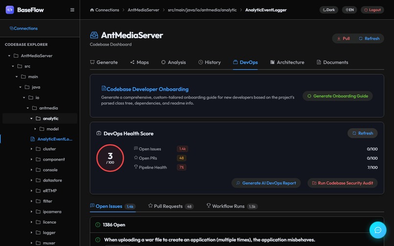 BaseFlow - AI-Powered Codebase Architect & DevOps – screenshot 5