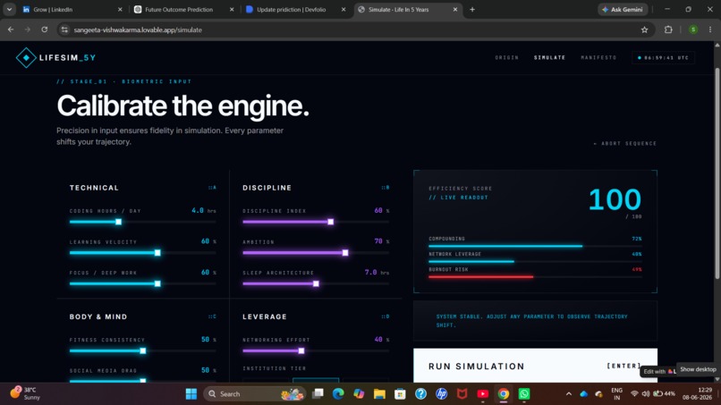 future predictor – screenshot 2