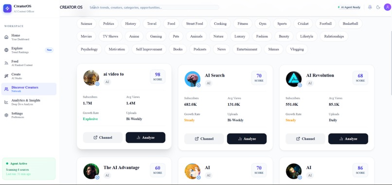 CreatorOS – screenshot 1