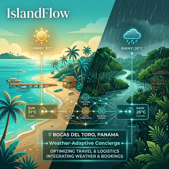 IslandFlow: a Weather-Adaptive Concierge for Bocas del Toro – screenshot 1