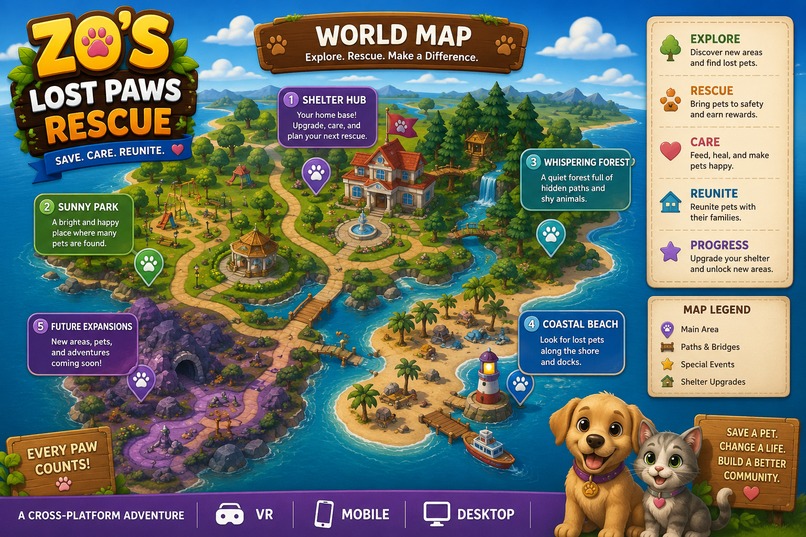 Zo's Lost Paws Rescue – screenshot 1