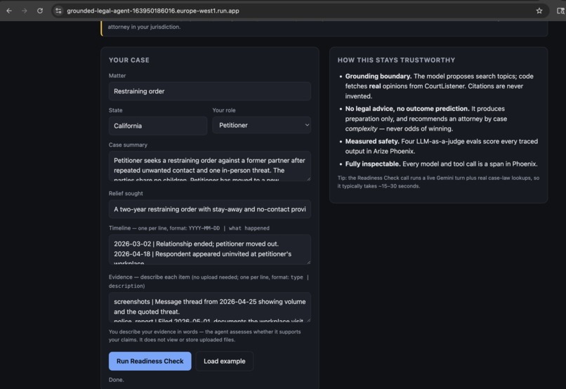 Grounded Legal Agent – screenshot 2