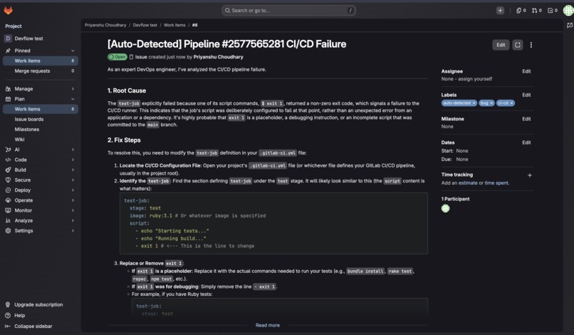 DevFlow Agent – screenshot 4