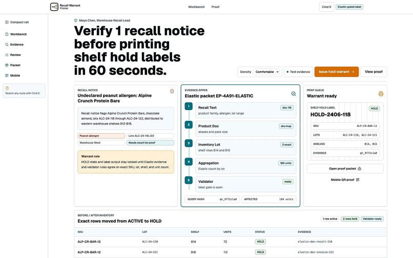 Recall Warrant Printer – screenshot 1
