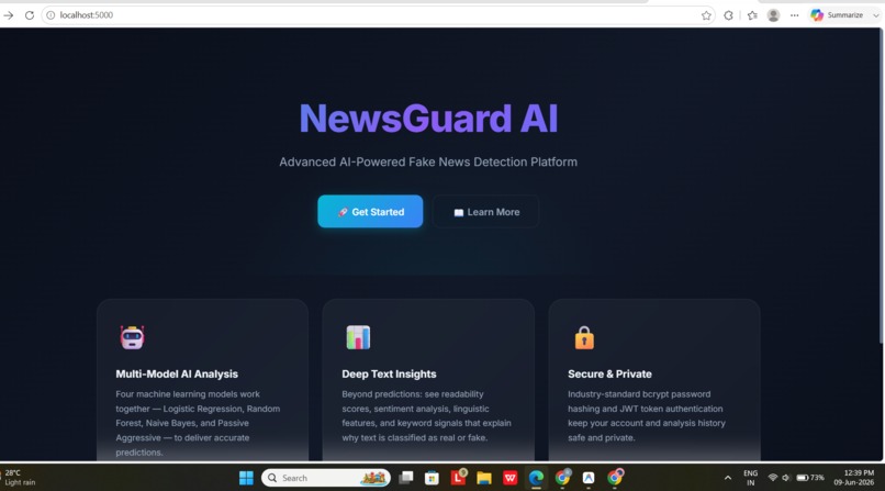 FAKE NEWS DETECTION – screenshot 1