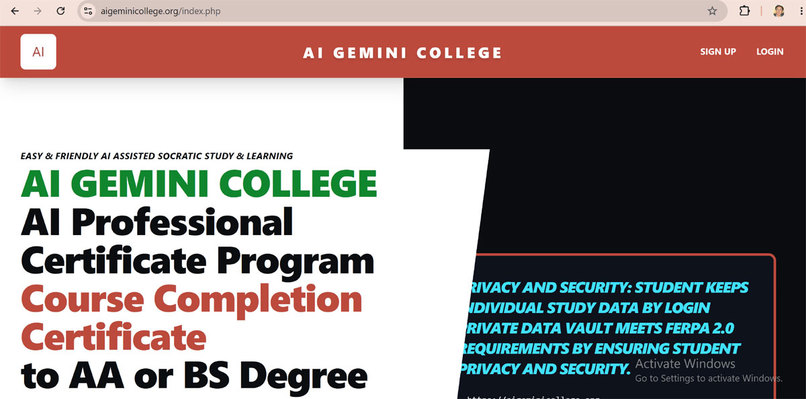 AI GEMINI COLLEGE – screenshot 1
