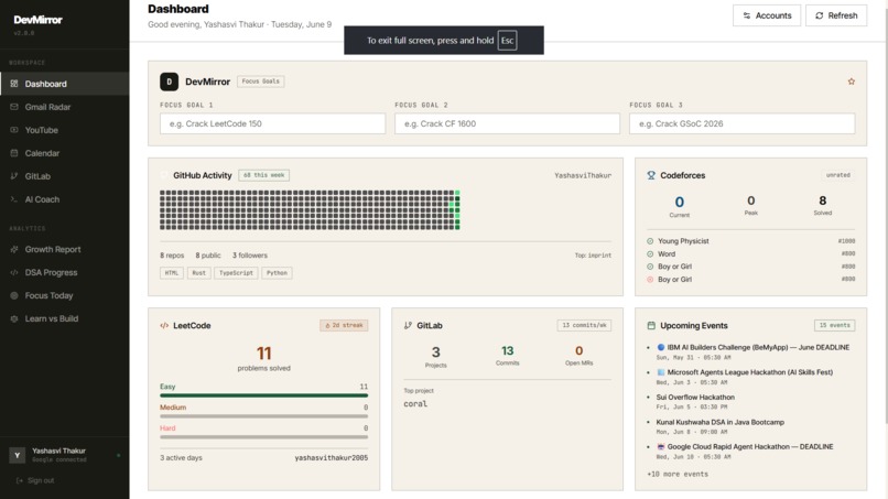 DevMirror – screenshot 3