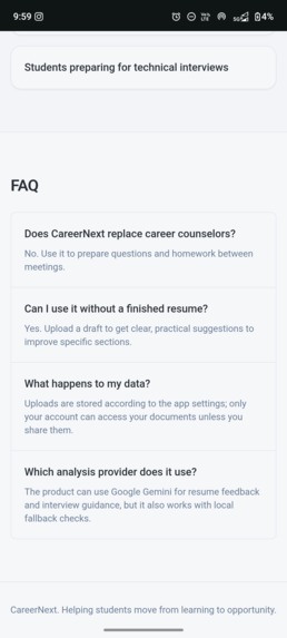 CareerNext AI – Smart Career Assistant – screenshot 4