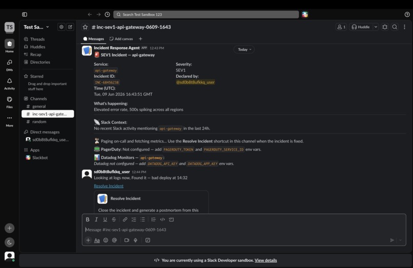 Incident Response Agent – screenshot 1