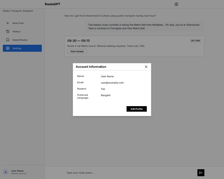 RouteGPT – screenshot 2