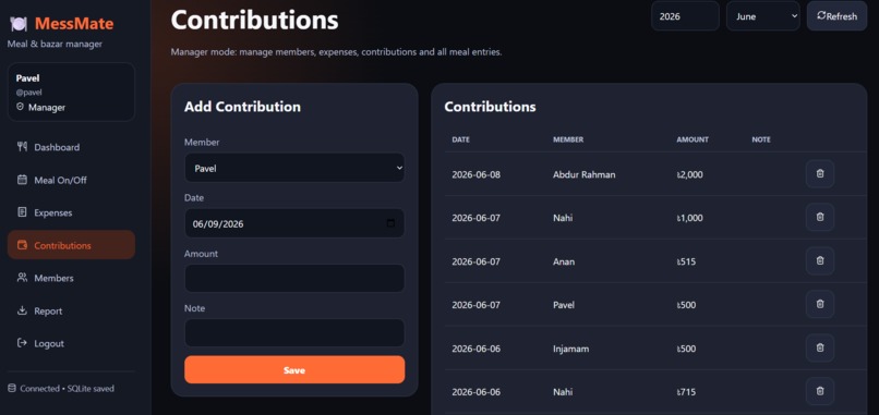 MessMate – screenshot 3