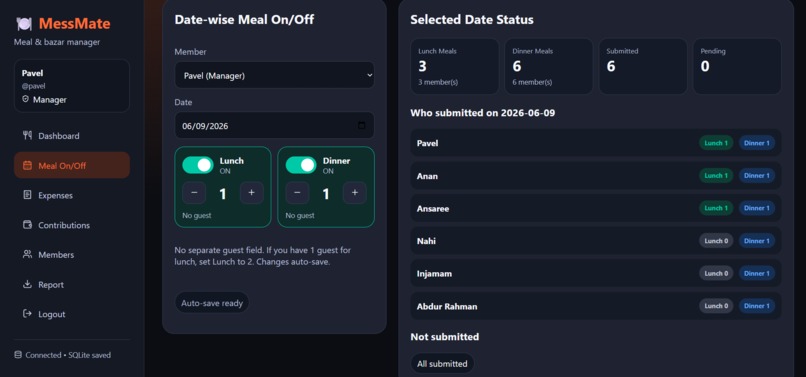 MessMate – screenshot 2