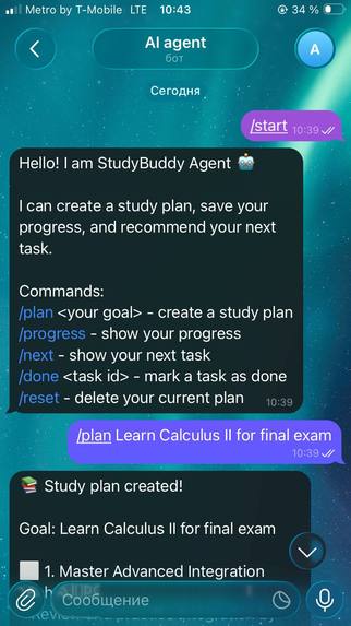 StudyBuddy Agent – screenshot 1