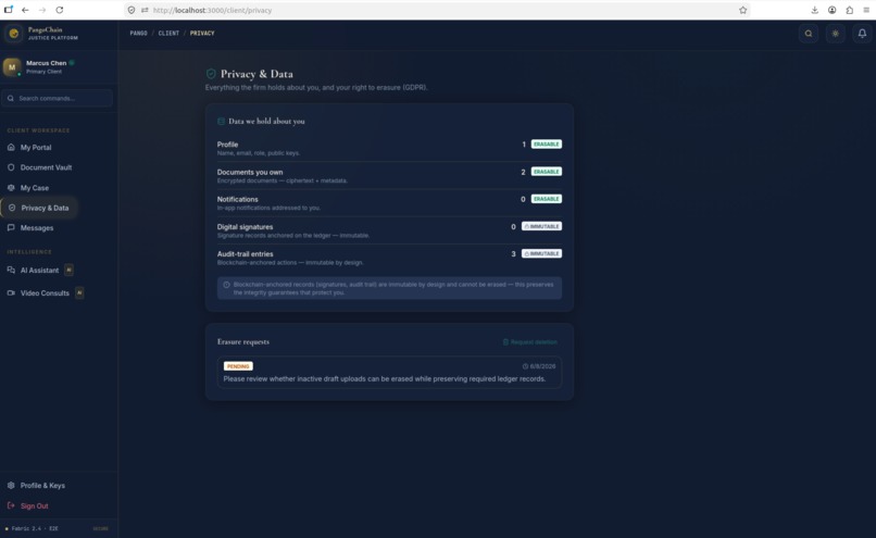 PangoChain — AI-Powered Blockchain Legal Platform – screenshot 2