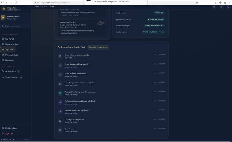 PangoChain — AI-Powered Blockchain Legal Platform – screenshot 4
