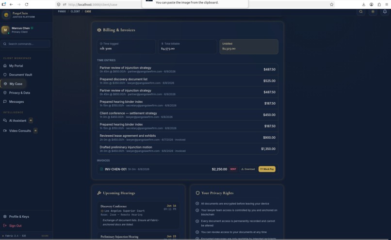 PangoChain — AI-Powered Blockchain Legal Platform – screenshot 5