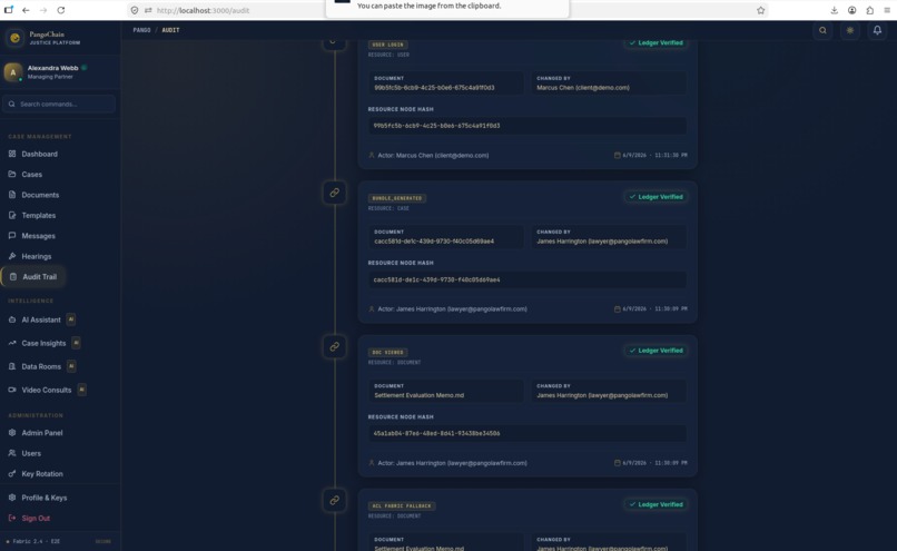 PangoChain — AI-Powered Blockchain Legal Platform – screenshot 8