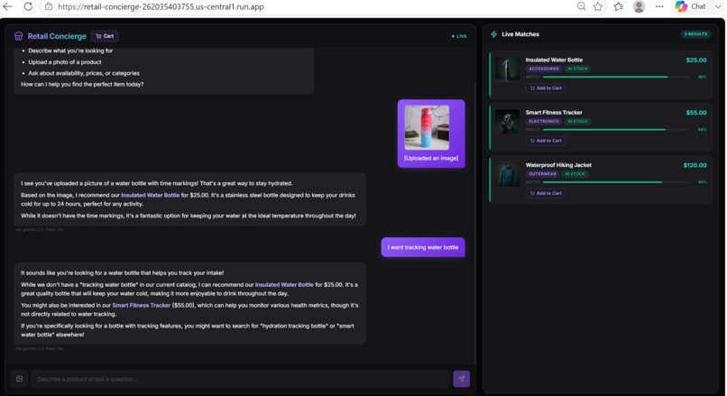 Real-Time Retail Concierge – screenshot 3