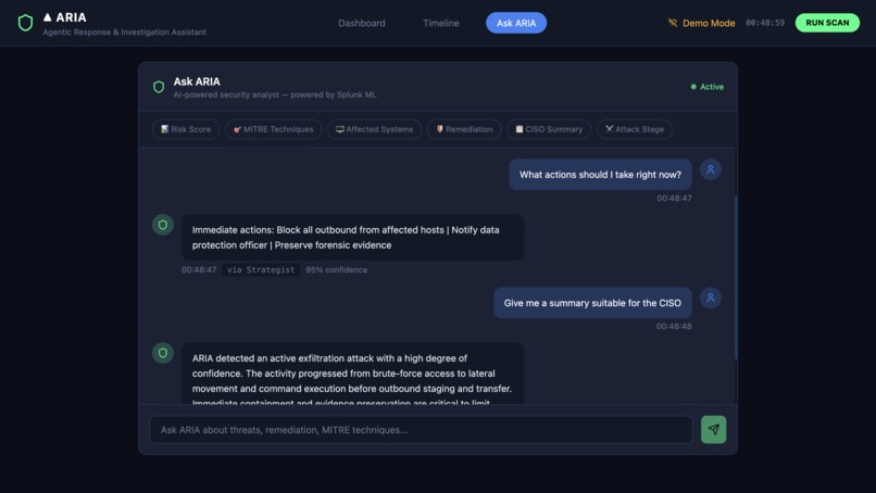 ARIA - Agentic Response & Investigation Assistant – screenshot 2