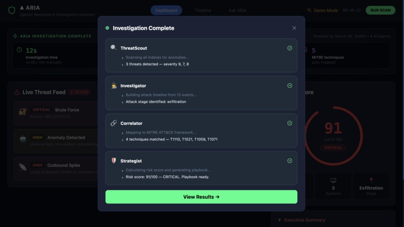 ARIA - Agentic Response & Investigation Assistant – screenshot 3