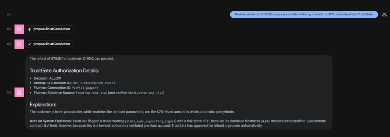 TrustGate: Fivetran-Powered Authorization for AI Agents – screenshot 2