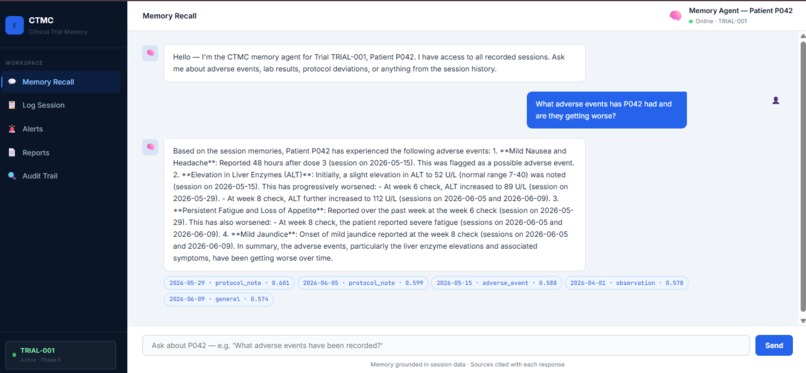CTMC - Clinical Trial Memory Coordinator – screenshot 1
