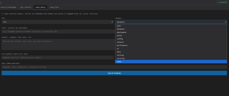 DevBrain – screenshot 2