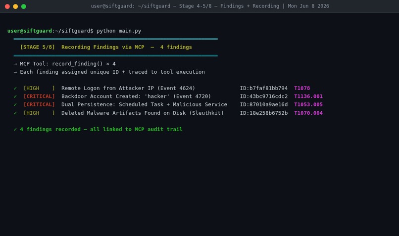 SIFTGuard - Autonomous Forensic IR Agent – screenshot 4