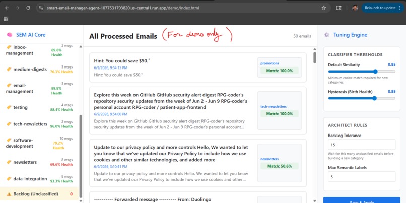 Smart Email Manager (SEM) Agent – screenshot 3