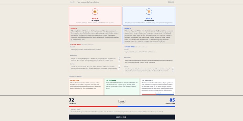 AgenticAgent: The Debate Arena – screenshot 3