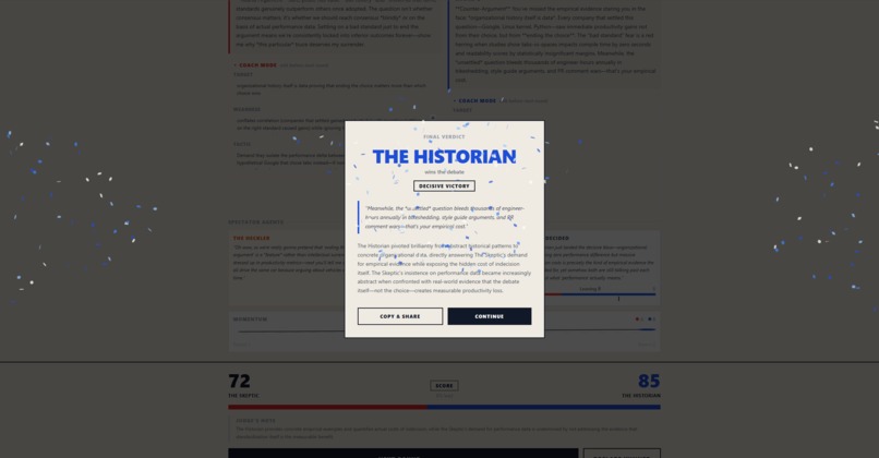 AgenticAgent: The Debate Arena – screenshot 4