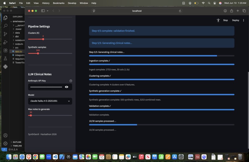 SynthGenX - Synthetic Clinical Data Generator – screenshot 3
