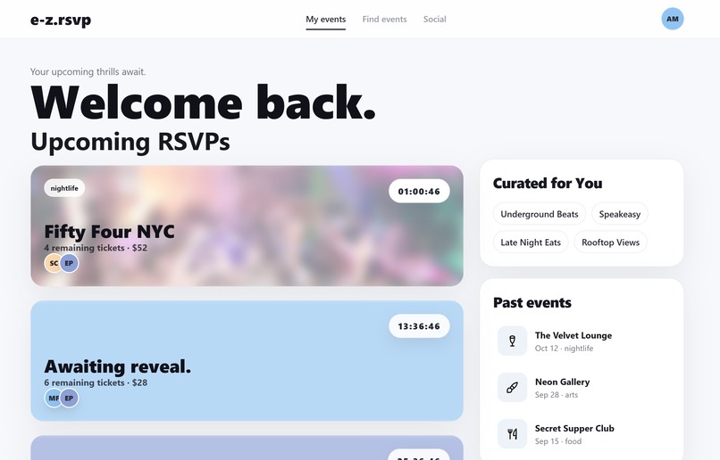 e-z.rsvp – screenshot 1