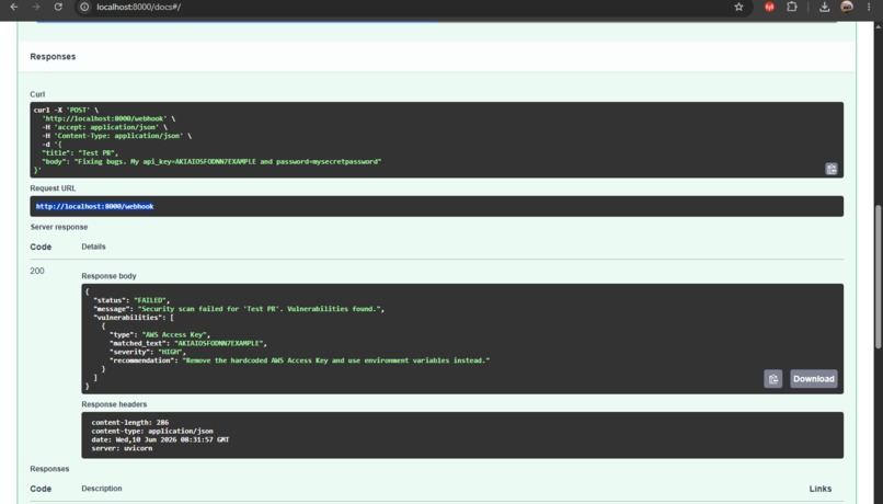 SentinelPR: Autonomous DevSecOps Scanner – screenshot 1