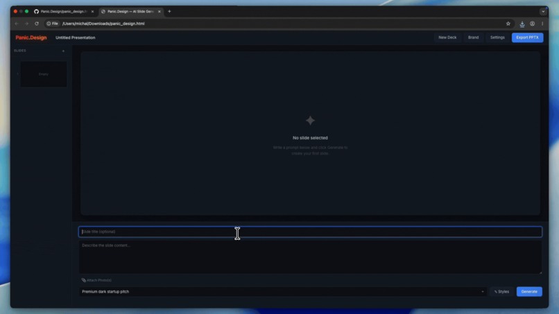 Panic.Design – screenshot 1