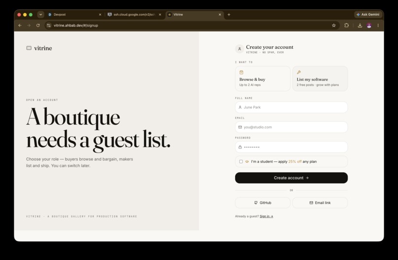 Vitrine – screenshot 4